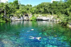 Cancún: Caribbean Snorkeling Tour with Open Sinkhole, Cavern, and Ocean Inlet