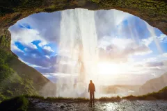 South Coast Waterfalls, Glacier, and Black Sand Beach: Tour from Reykjavik